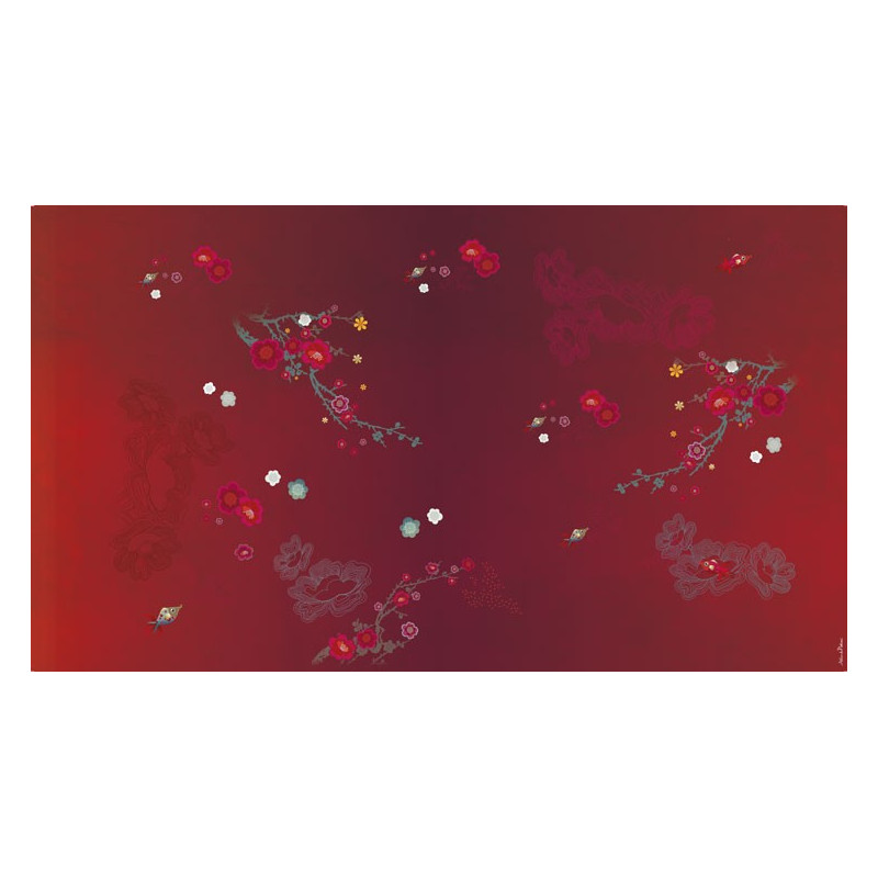 TISSUS VELOURS CARPES ROUGES