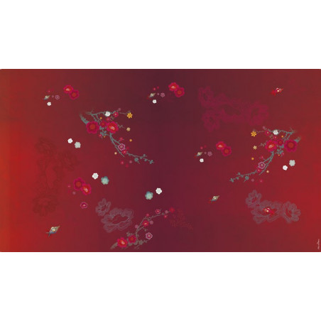 TISSUS VELOURS CARPES ROUGES