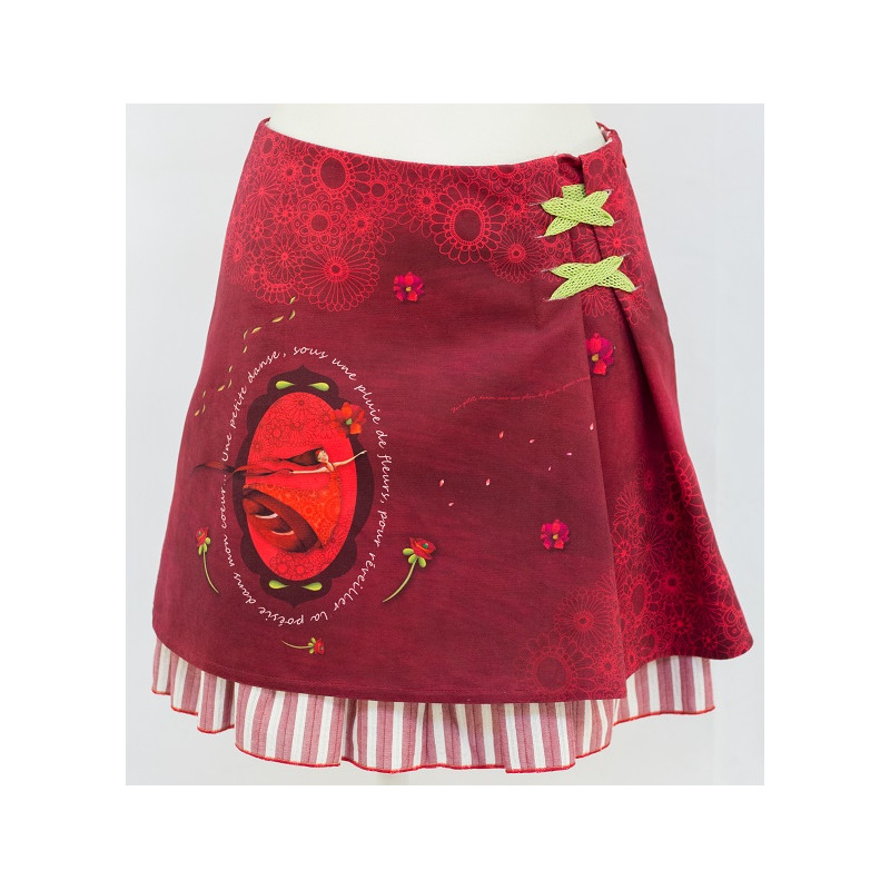 KIT PRÊT À COUDRE JUPE LISE ROUGE