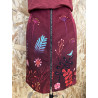 TISSUS VELOURS PURPLE FLOWER
